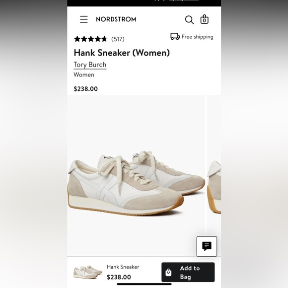 Tory Burch Hank Sneaker in Snow White Beige - Picture 9 of 9